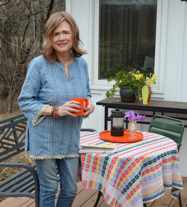 Blue Linen, Cotton and Coffee, of Course for Cèzanne’s Woman with a&nbsp;Coffeepot.