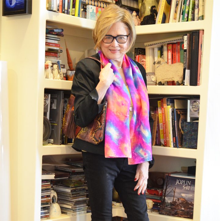 Brightly Painted Scarf for Sweet Dreams by Rus&nbsp;Khasanov