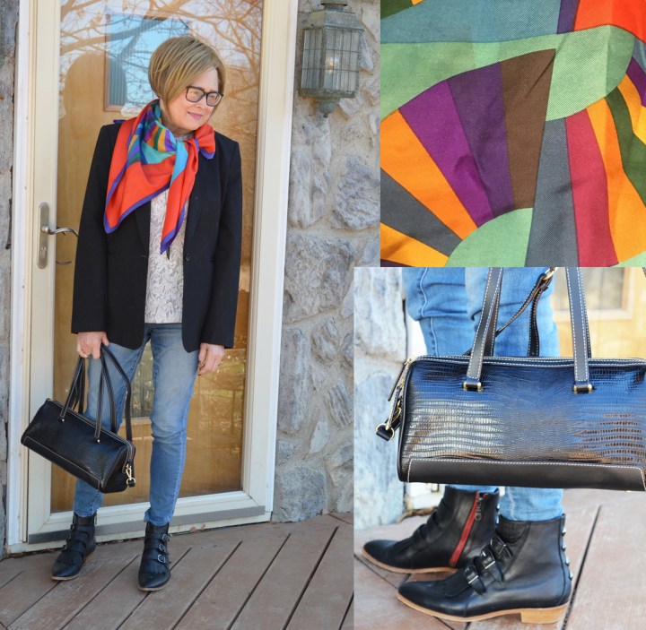 Lace and Vintage Perry Ellis Scarf for “The Thousand Quilt” by Elizabeth Shippen&nbsp;Green
